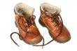 leather boots on white