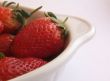 Strawberries in White Bowl