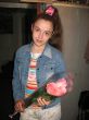 Girl and flowers