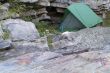camping on the rocks