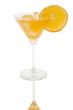 orange cocktail and reflection