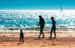 a family on the beach