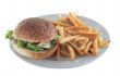 Hamburger and french fries