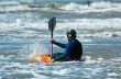 canoeing in the ocean