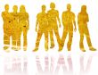 textures style of people silhouettes