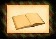 book against retro background