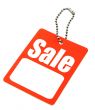 Sale tag with copy space