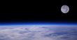Blue Planet Earth And Full Moon
