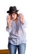 woman in hat