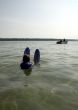 young girl ready to water ski