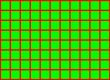 green squares on red background