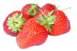 strawberry against white background