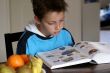 Boy reading.