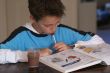 Boy reading.