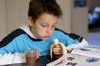 Boy reading.