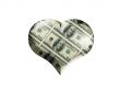 Heart colored into the dollars