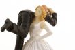 Groom on her shoulder.