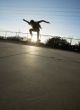 Teenage Skateboarder Airborne