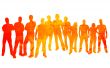 textures style of people silhouettes