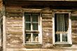 The windows of rural house