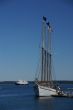 Tall ship in harbor