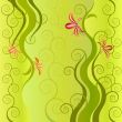 Green floral background