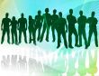 textures style of people silhouettes