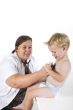 Little child by the doctor