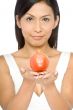 Holding Pomegranate