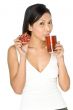 Woman With Pomegranate and Juice