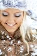 winter girl with snowflakes