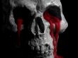 Black and White Bleeding Skull