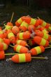 Lobster buoys, orange & yellow