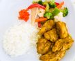 Curried Chicken with Rice and Vegetables - Jamaican Style