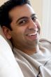 Happy East-Indian man