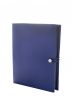 Closed blue photo album isolated on white