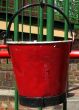 deep red fire bucket