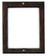 isolated old notice board frame