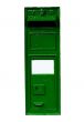 isolated green victorian postbox