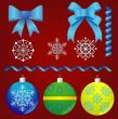 Christmas and New-Year`s decorations. Vector image
