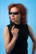 red haired woman with pistol
