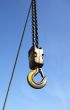 Pulley Hook and Bright Blue Sky