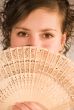 The girl with a fan