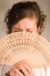 The girl with a fan