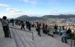 view of Bergen in Norway from the top of Mount Floyen.
