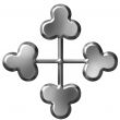 3D Silver Cross Ornament