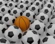 Basketball and football balls