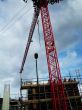 big red crane three
