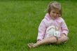 little girl with a rabbit