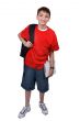 Boy with backpack